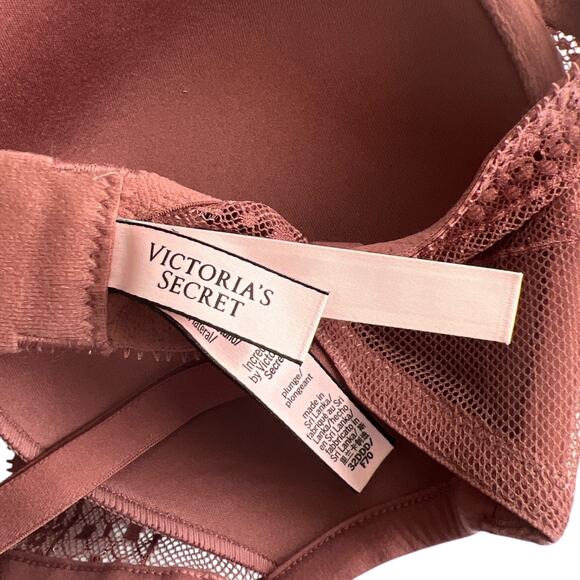 Victoria's Secret Lightly-Lined Lace Plunge Bra, 32D3/32F - Picture 3 of 8